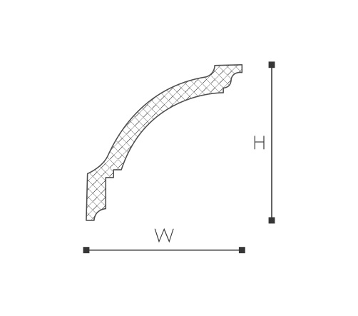 Cornice in Polistirolo da Soffitto 10 cm x 10 cm - Modanature in Offerta